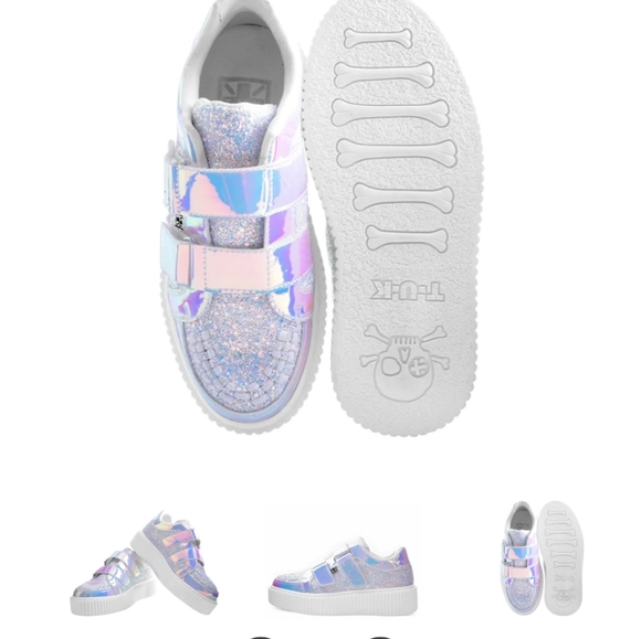 T.U.K Shoes Tuk Iridescent Double Velcro Casbah Creeper Poshmark